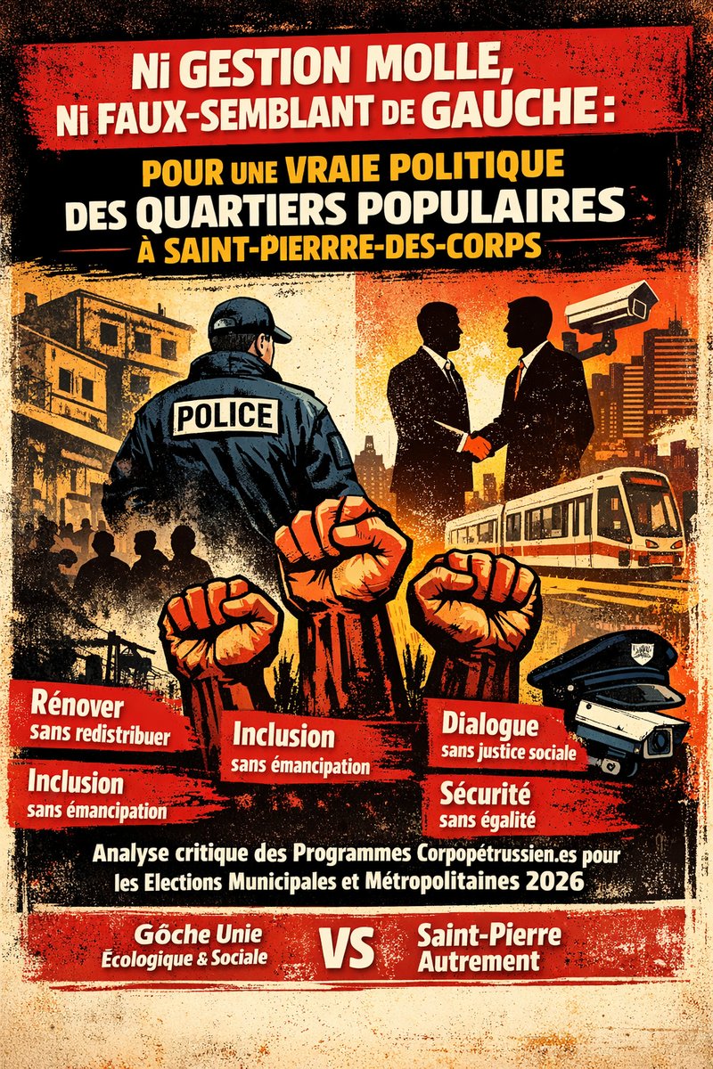 « Ni gestion molle, ni faux-semblant de gauche : pour une vraie politique des quartiers populaires » à Saint-Pierre-des-Corps