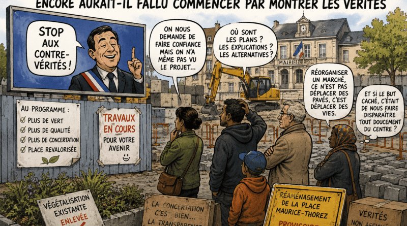Place Maurice-Thorez : quand la communication précède l’explication et nourrit la défiance.
